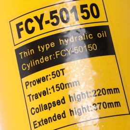 findmall 50 Ton Hydraulic Cylinder Jack 6 inch Automatically Porta Power Jack Fit for Industrial Lifting and Support