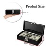 GUSHBIN Acrylic Cash Box with Lock Black Money Holder Organizer