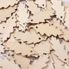 Cheriswelry 50pcs Unfinished Wooden Leaf Pendants Natural Wood Tree Leavse