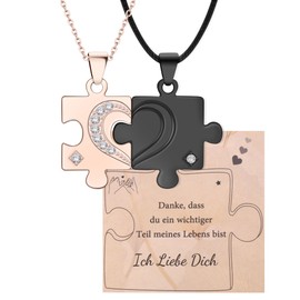 CheersLife Partner Gifts, Partner Necklaces for Him and Her, Love Element Gift, Anniversary Wedding Anniversary Gifts for Men, I Love You Gifts for Women - Valentine's Day, Christmas, Birthday