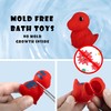 Ganowo 12PCS No Hole Dinosaur Bath Toys for Toddlers 1-3,