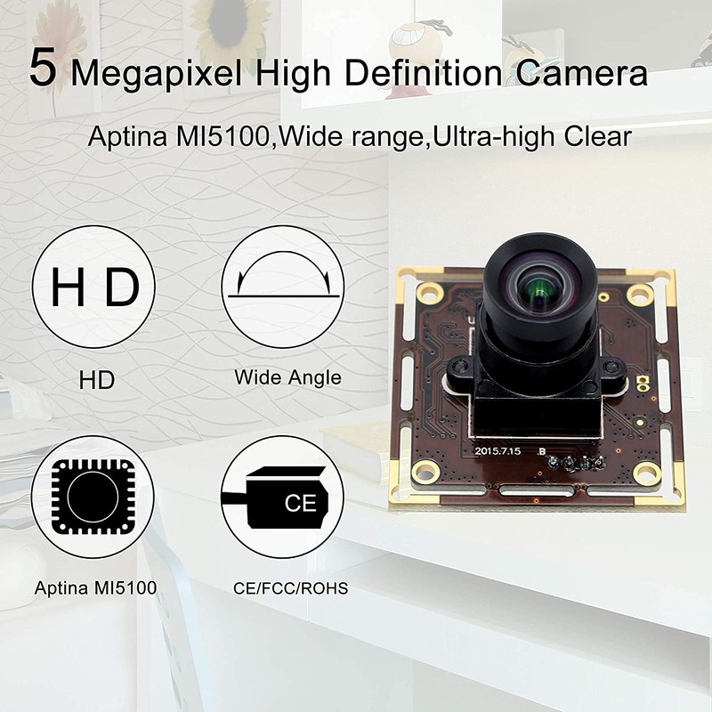 ELP 5 Megapixel Industrial USB Camera Module Aptina MI5100 CMOS