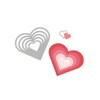 Sizzix Framelits Die Hearts, Set of 6, Multi-Colour