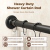 HYSEYY Heavy Duty Shower Curtain Rod,26-80inch Adjustable Tension Rod Black