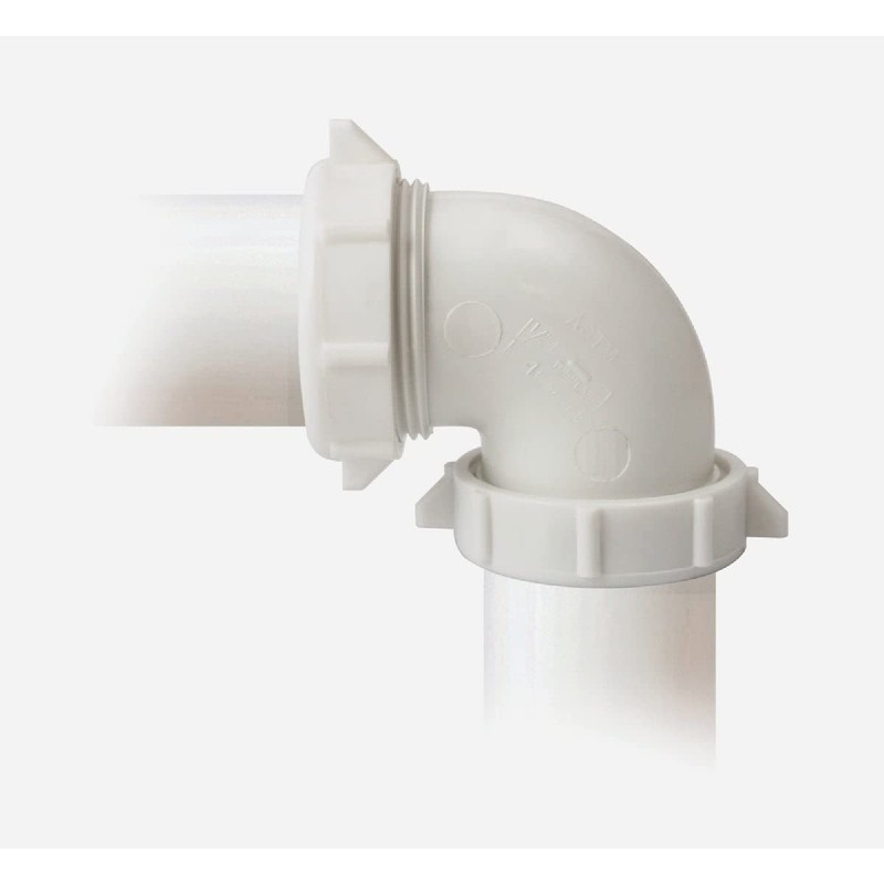 Plumb Pak 47WK Coupling Elbow, White, 1.5 Inch