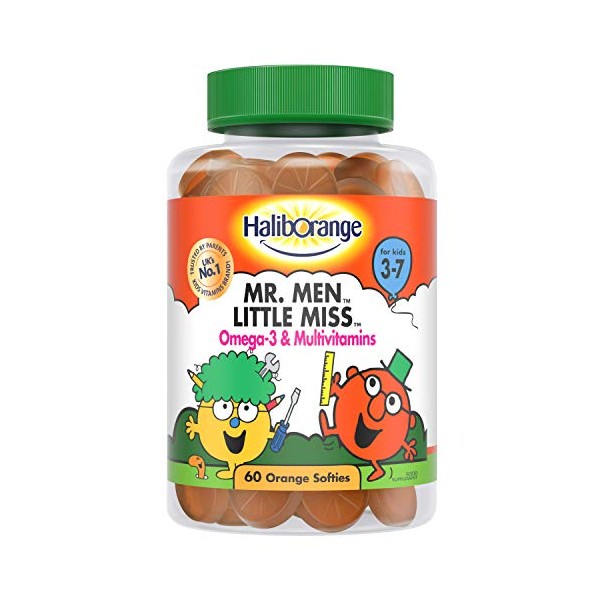 Haliborange Kids Vitamins Mr. Men Little Miss Omega-3 and Multivitamins Softies, 60S 5012335888807