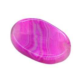 Pink Onyx Worry Stone Crystals and Healing Stones - Worry Stones for Stress Relief Gifts - Piedra Crystal Fidget for Meditation, Relaxation - Unique Stocking Stuffers and Birthday Gifts for Women, Men