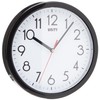 Unity Wall Clock, Hastings, Silent Sweep, Modern, Black, 22 cm