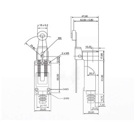 yusheng 2PCS ME-8108 Momentary Limit Switch Travel Switch,Yusheng Adjustable Roller Lever Arm arduino Limit Switch NC-NO CNC Mill Laser Plasma Router (2PCS, ME-8108 Adjustable Long Lever Arm)