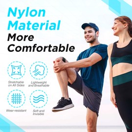 OK TAPE Nylon Kinesiology Tape for Knee, 10 Pcs Stretchable on Four Sides Precut Strips, Athletic Tape for Knee Support & Stability,Breathable and Hypoallergenic, Blue