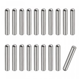 sourcing map 5 x 30 mm Dowel Pins 304 Stainless Steel Round Head Flat Fasteners Pack of 20