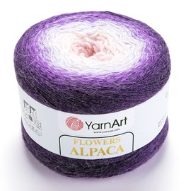 YarnArt Flower Alpaca 20% Alpaca 80% Acrylic Weight 250 g Length 1028 Yards Multicoloured Rainbow Crochet Yarn Winter Yarn Weight 2 Sport (427)