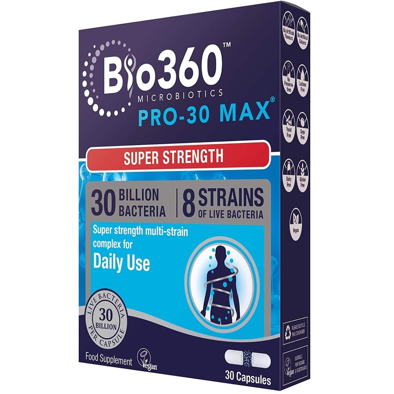 Natures Aid Bio360 Pro-30 MAX (30 Billion Bacteria), 30 Capsules