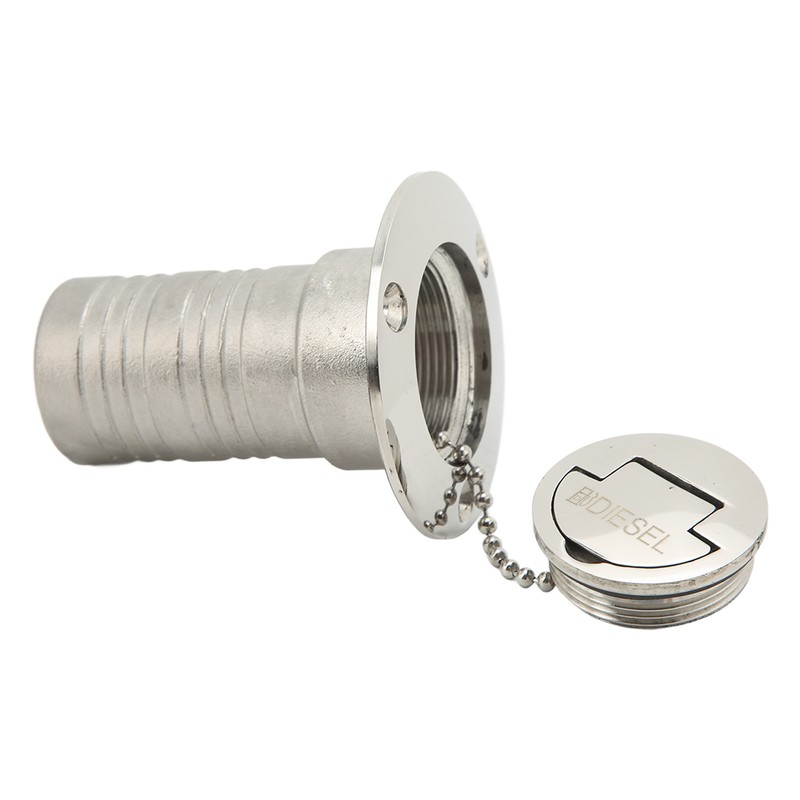 Marine Boat Deck Filler with Keyless Cap Stainless Steel Mirror