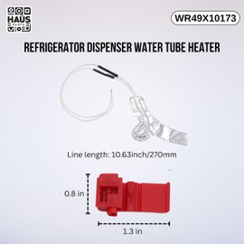 WR49X10173 Refrigerator Dispenser Water Tube Heater Kit Compatible with Top Brands Replaces with AP4318572, 1381601, AH1766223, EA1766223, PS1766223, B004H3XWCO, EAP1766223 6-PACK