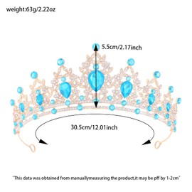 Feltent Princess Tiara and Crown for Women Wedding Tiaras for Bridal girls Tiaras and Crystal Crowns Rhinestone Headband Metal Hair Accessories for Costume Birthday Party Prom Gifts