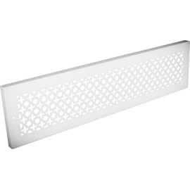 SteelCrest Bronze Series Victorian Rectangular Baseboard Grille - White (30" x 6")