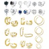 SAILIMUE 16 Pairs Clip On Earrings For Women 14K Gold