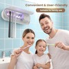 UV Toothbrush Holders Wall Mounted Toothbrush Sanitizer Cleaner 5 Slots