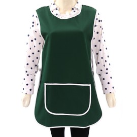 LINEN CLOSET Womens Tabards with Pockets for Men Ladies Cleaning Catering Chef Kitchen Aprons Unisex Hygea Tabard Apron Work Tabards