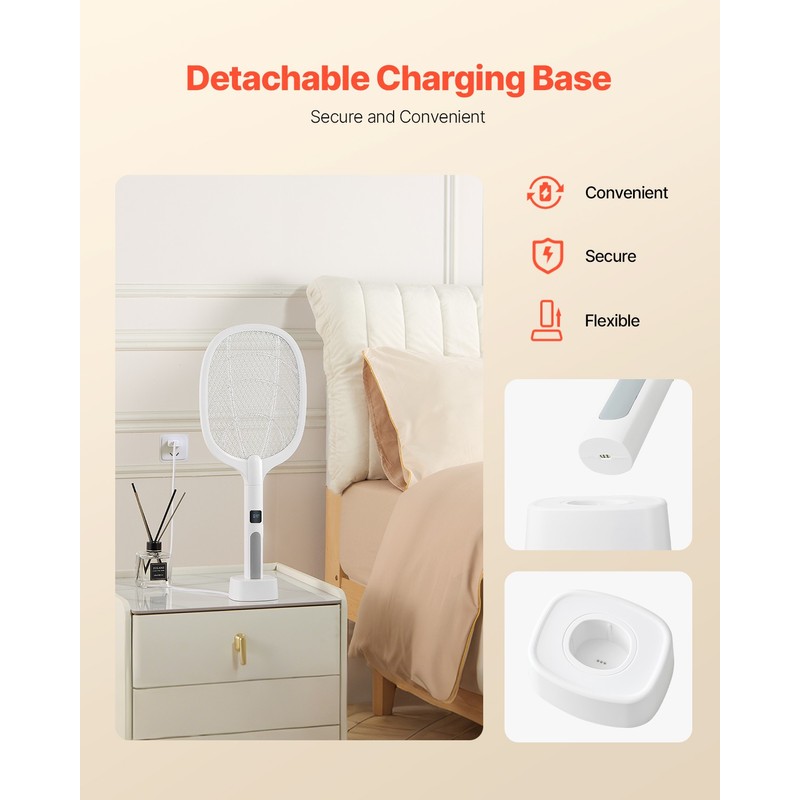 VEVOR Electric Fly Swatter 3 Layers Mesh & Screen Display