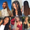 Leeven 8 Packs Pre Stretched Braiding Hair Extension Yaki Texture