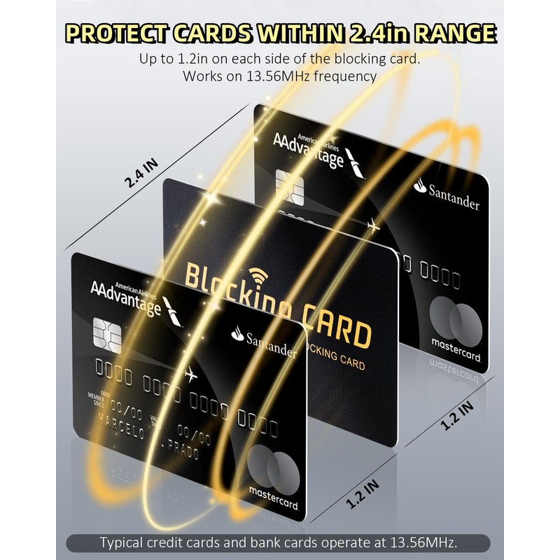 Aigee RFID Blocking Cards 6 Pack, Contactless NFC Debit Credit