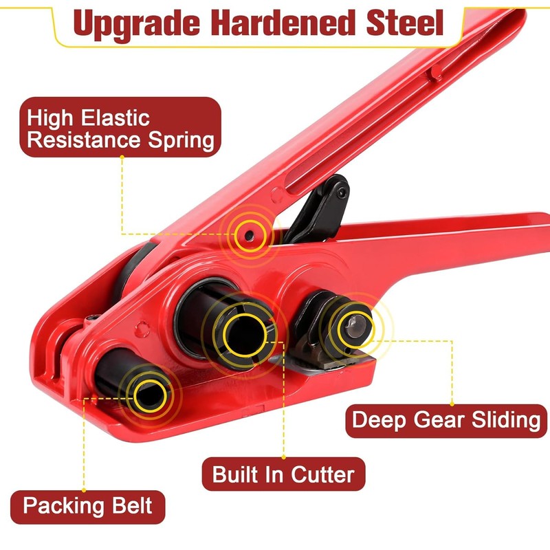 MYFAMIREA Heavy Duty Banding Strapping Kit with Tensioner Tool, 0.55''