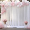 20x10 White Tulle Backdrop Curtains for Parties, Sheer Backdrop Curtain