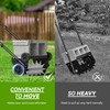 18-Inch Lawn Aerator,Heavy Duty Push Spike Aerator with 4 Wheels,Aerator