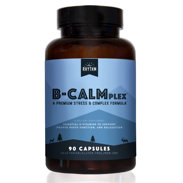 Natural Rhythm B-CALMplex, Unique B Vitamin Blend, B Complex Supports Proper Nerve Function and Relaxation, 3 Month Supply, 90 Capsules