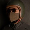 Trip Machine Company Leather Face Mask (Dark Brown)
