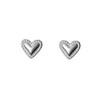 Kokoma Tiny Heart Stud Earrings 925 Sterling Silver for Women