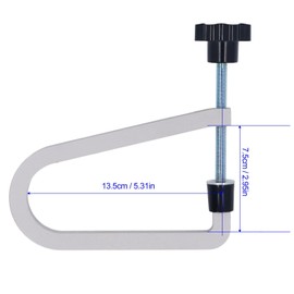 Guitar Bridge Clamp, U Shaped Folk Guitar Repair Tool, Cast Acoustic Guitar Steel Clamp with Large Knob, R258 Gray Bridge Clamps with Lower Cover and Screw for Guitarists