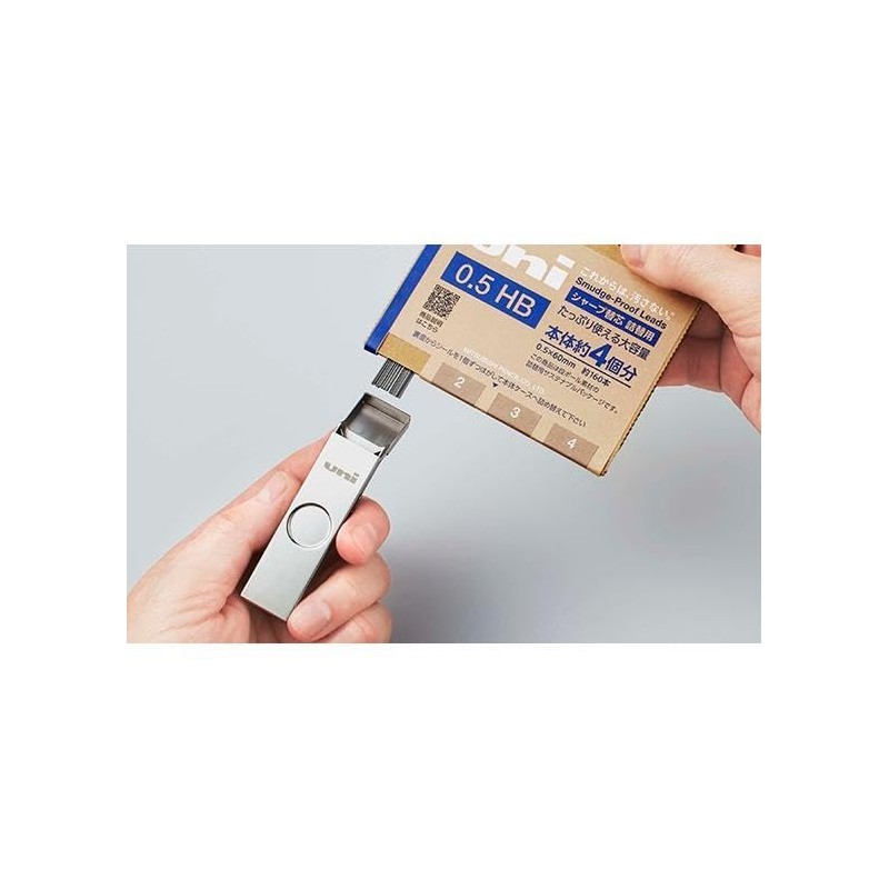 [Mitsubishi Pencil] Uni Metal Case 0.5mm HB Black