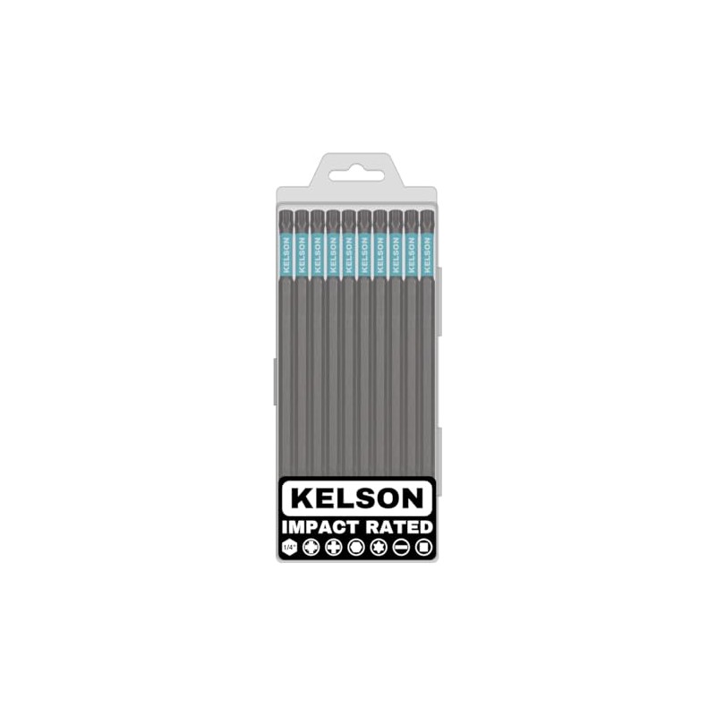 KELSON 10 x T40 Torx-Schraubendreher-Bits mit Aufbewahrungskoffer, 150 mm, universal,