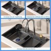 Tarja Fregadero De Cocina De Cascada Acero Inoxidable 80*45