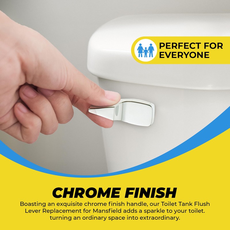 Qualihome Toilet Tank Flush Lever Replacement for Mansfield - Front