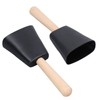 Wooden Handle Steel Cowbell Noise Maker Early Education Percussion Musical