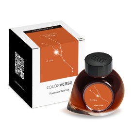 Colorverse Orange Fountain Pen Ink Bottle | α Tau | 65ml | Dye-Based | Project Series