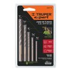 Truper JBAV-5, Juego de 5 brocas alta velocidad, Turbo Steel