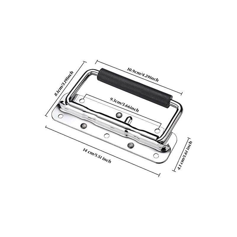LATRAT Box Handle, Folding Spring Ring Made of 304 Stainless