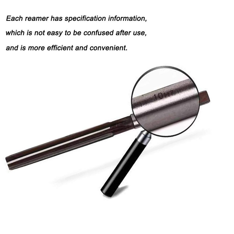 Hand Reamer 10mm Alloy Steel H7 Straight Flutes Hand Router