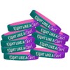 Pelea como una chica pulsera de silicona pulsera Pack de
