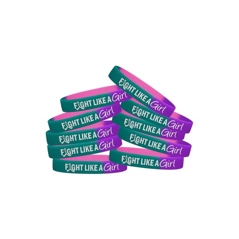 Pelea como una chica pulsera de silicona pulsera Pack de