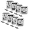 GBGS 8 Pack Recessed Road Case Latch,4" x 4-1/4",Spring Loaded