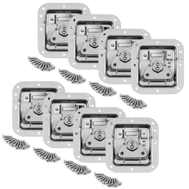 GBGS 8 Pack Recessed Road Case Latch,4" x 4-1/4",Spring Loaded Recessed Butterfly Twist Latch for Flight Case,PA DJ Rack Equipment