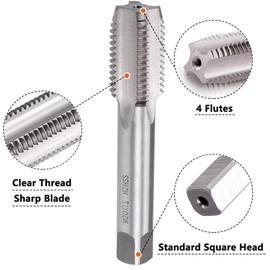 Saipor M20 X 1.5 Metric Tap and Die Set M20 X 1.5mm HSS Straight Fluted Machine Thread Right Hand Screw Tap and Round Threading Die