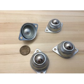 4 Pieces ball round Small Swivel Caster Wheel robot platform Fixed Metal A12