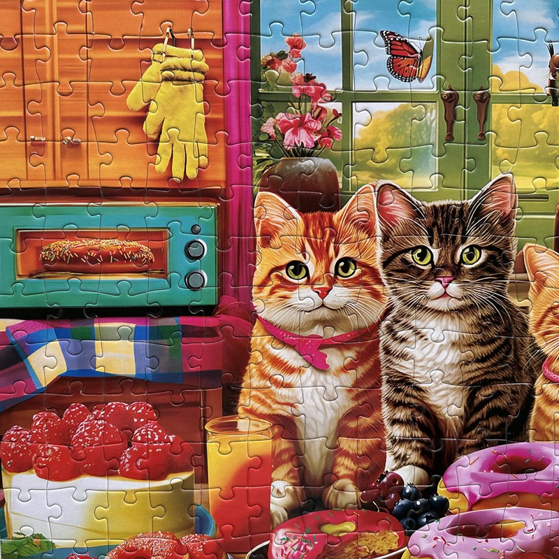 300 Piece Puzzles for Adults Large Piece - Cat Jigsaw